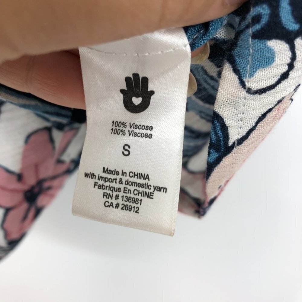 Spiritual Gangster Blue Floral Waikiki Off the Shoulder micro mini dress size S - Picture 10 of 13